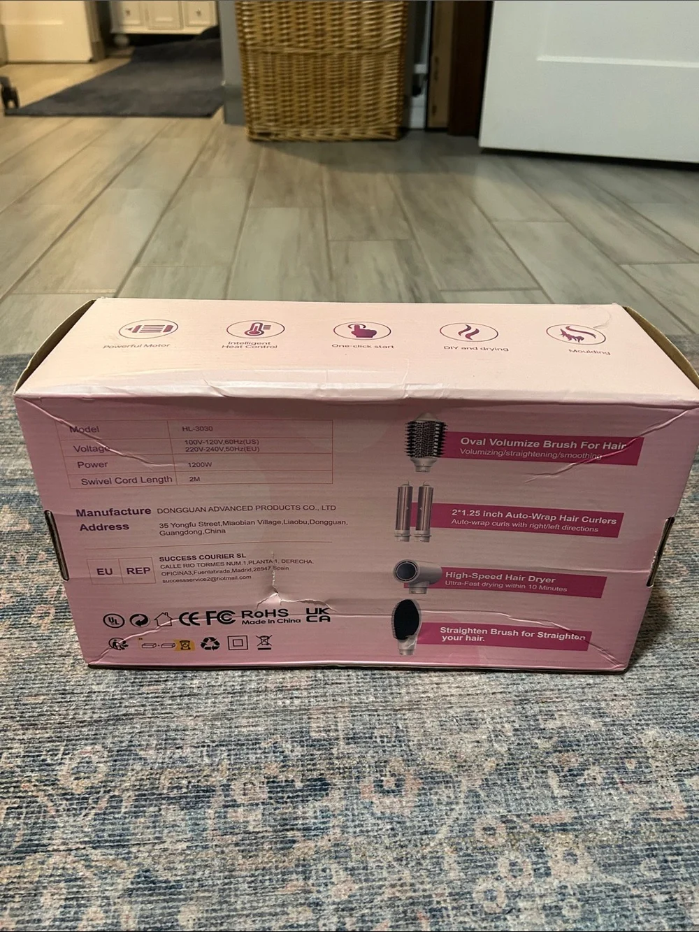 5-in-1 High-Speed Hair Dryer Brush - Pink